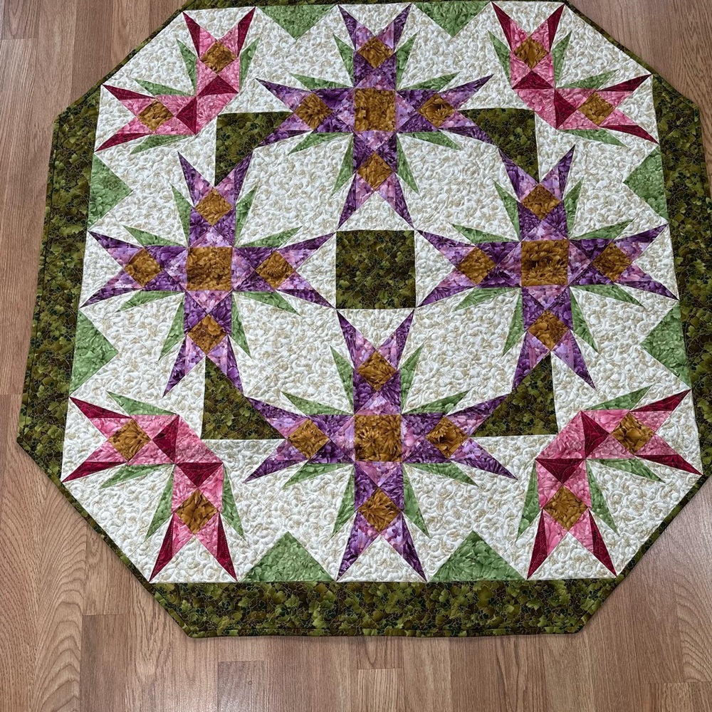 Patchwork Star Quilt Table Topper